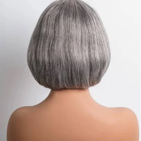 Salt and Pepper Wig w/ Bang - Picture 2 of 2